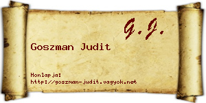 Goszman Judit névjegykártya